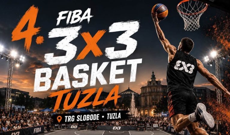 Ulična košarka: Četvrti „3×3 Basket” turnir okupio mlade sportiste na Trgu slobode u Tuzli